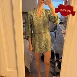 Paula Vix Green Patterned Dress